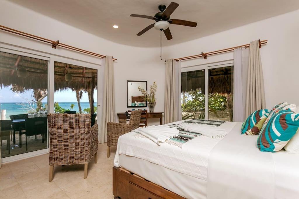 Luxury 5-Br Beachfront Home In Tulum Casa Sofia Gato Экстерьер фото