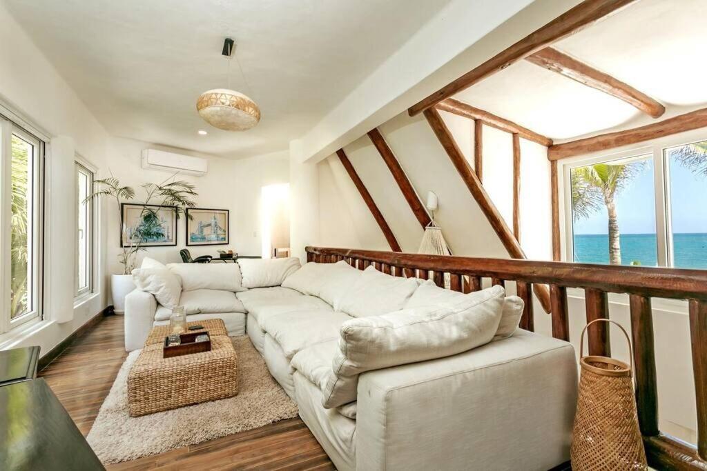 Luxury 5-Br Beachfront Home In Tulum Casa Sofia Gato Экстерьер фото